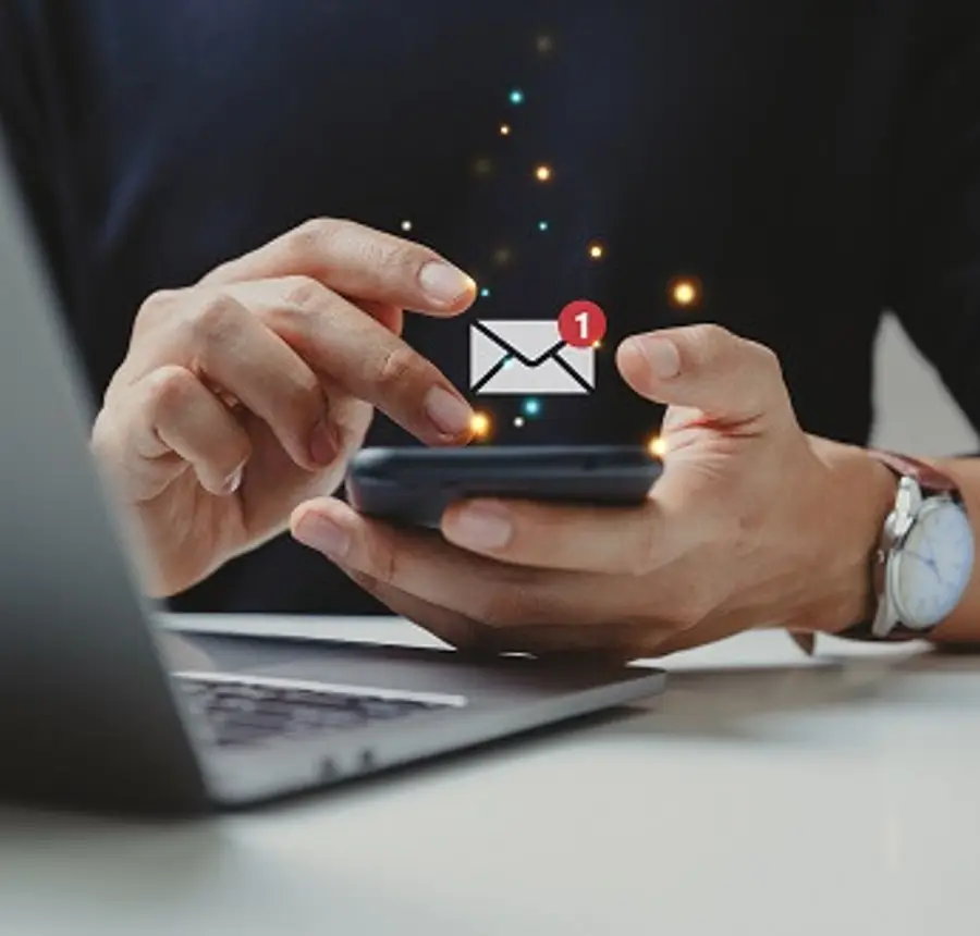Official document notification arriving on a phone